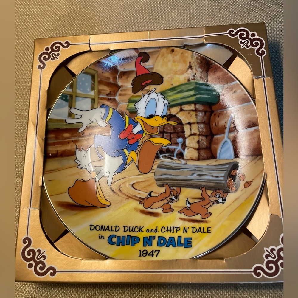 Disney Donald Duck 50th Birthday Plate Collection with Chip & Dale